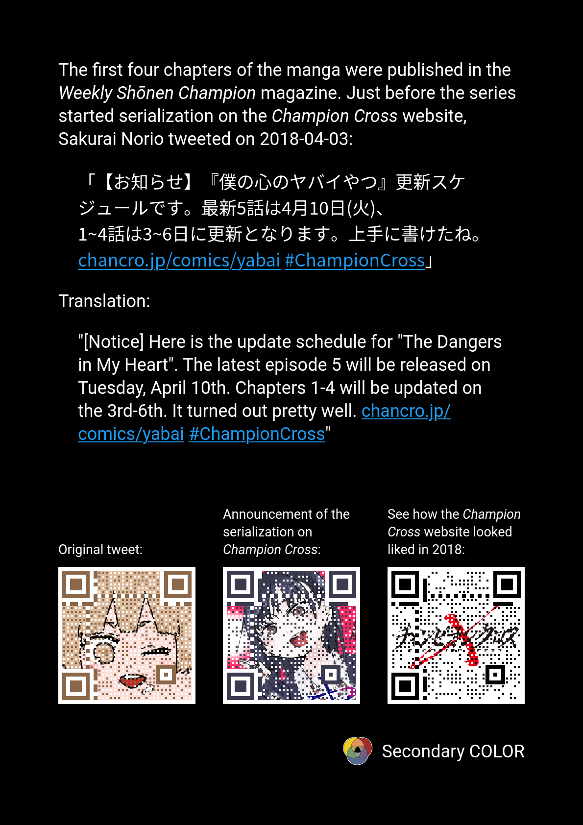 Read The Dangers in My Heart Manga Online