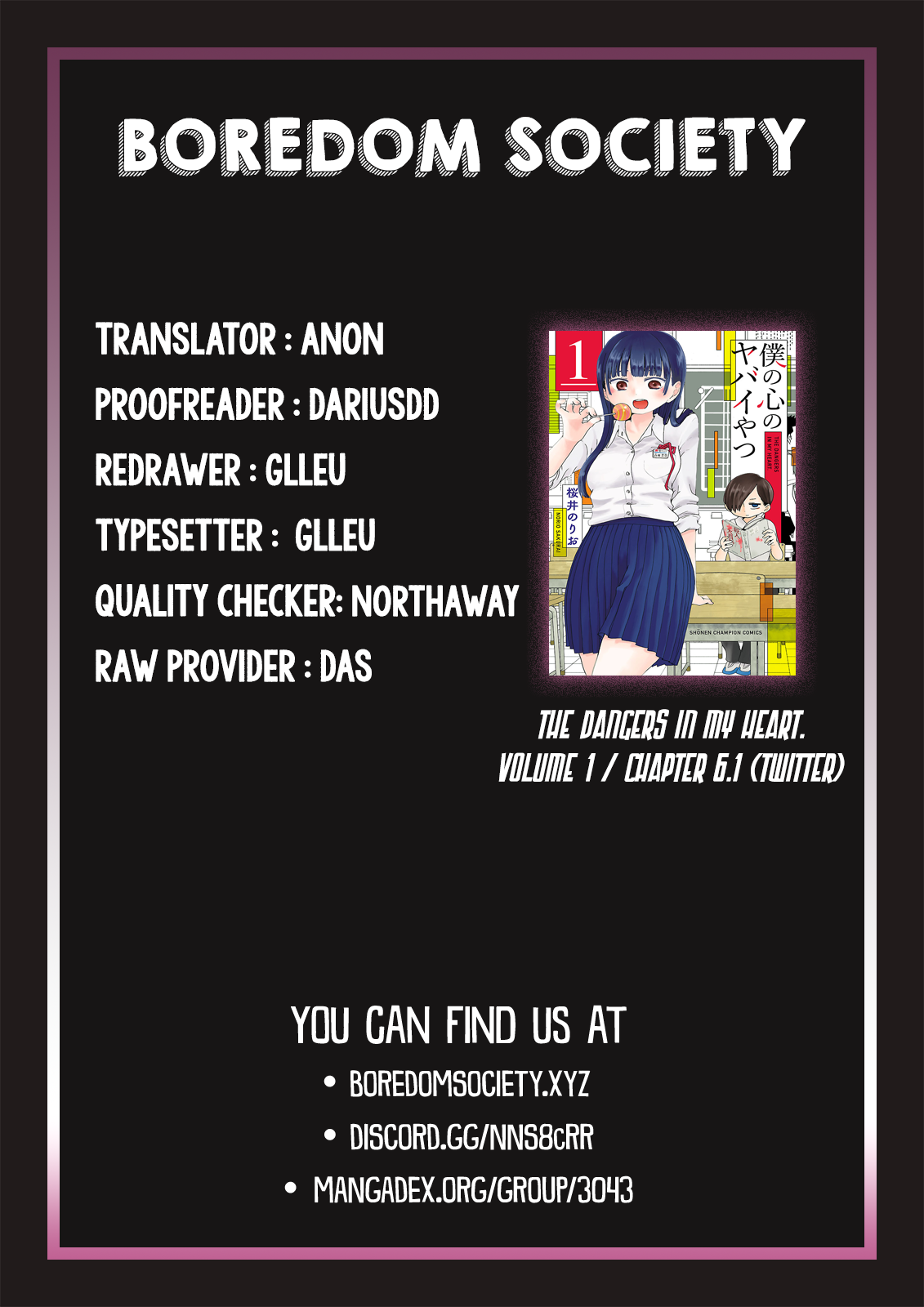Read The Dangers in My Heart Manga Online